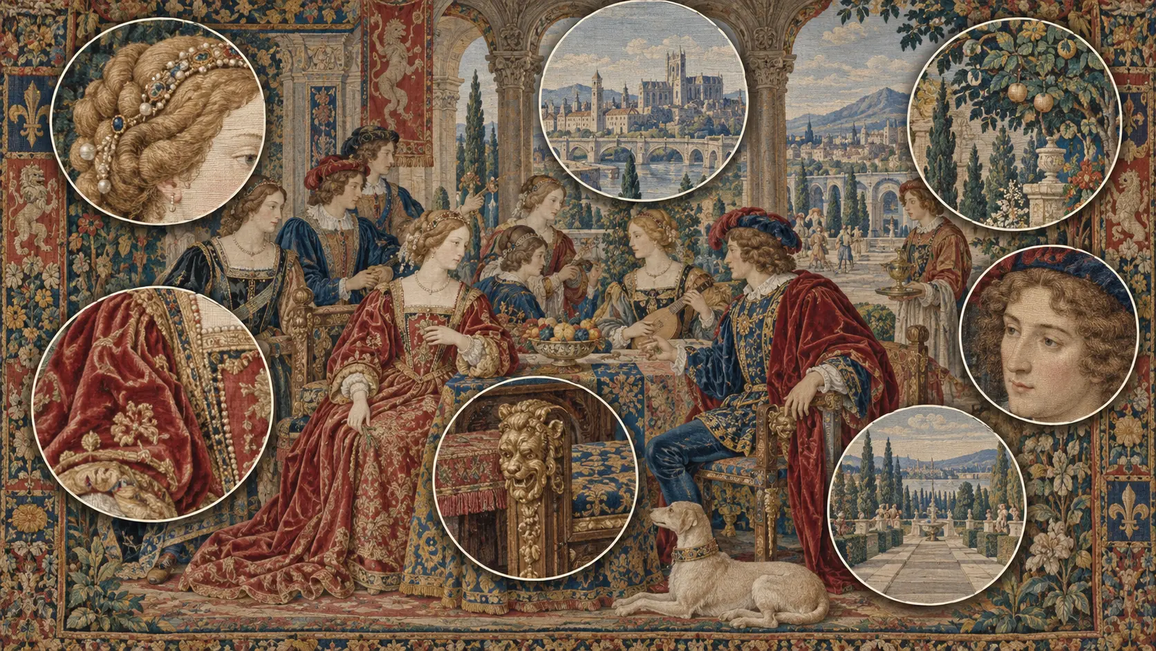 Schéma comparatif d’une bordure de tapisserie d’origine et d’une bordure rapportée avec indices de couture et d’usure